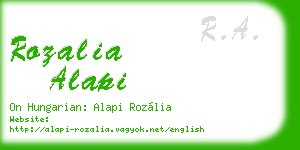 rozalia alapi business card